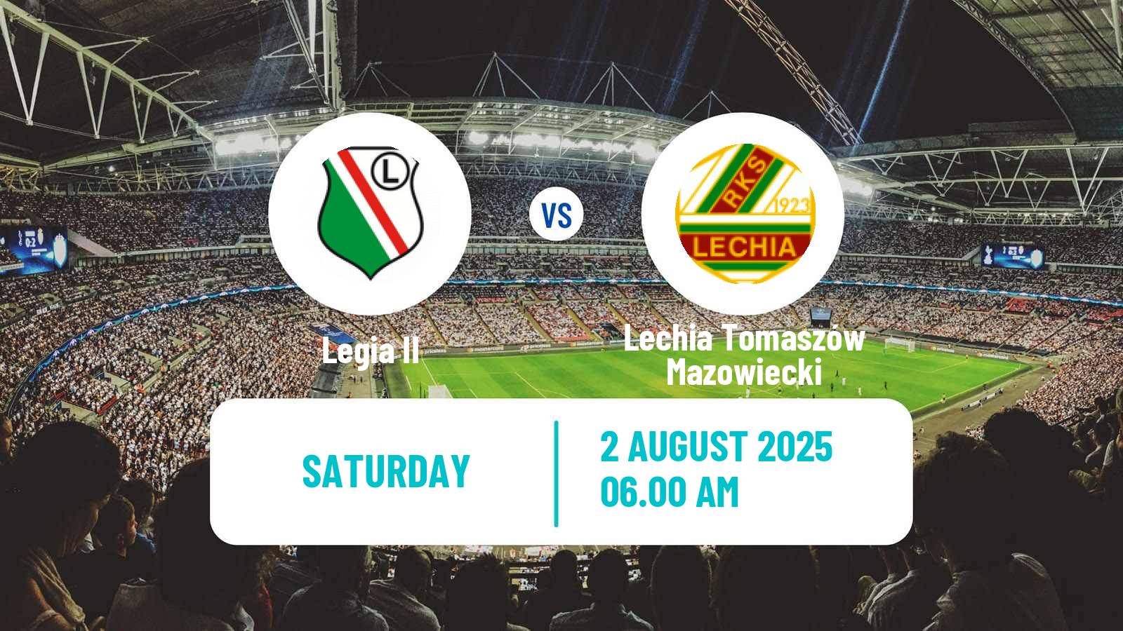 Football Polish Division 3 - Group I Legia II - Lechia Tomaszów Mazowiecki