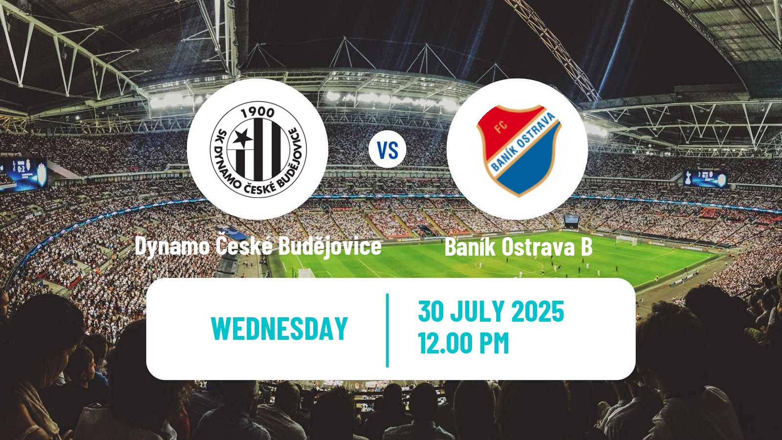 Football Czech Division 2 Dynamo České Budějovice - Baník Ostrava B
