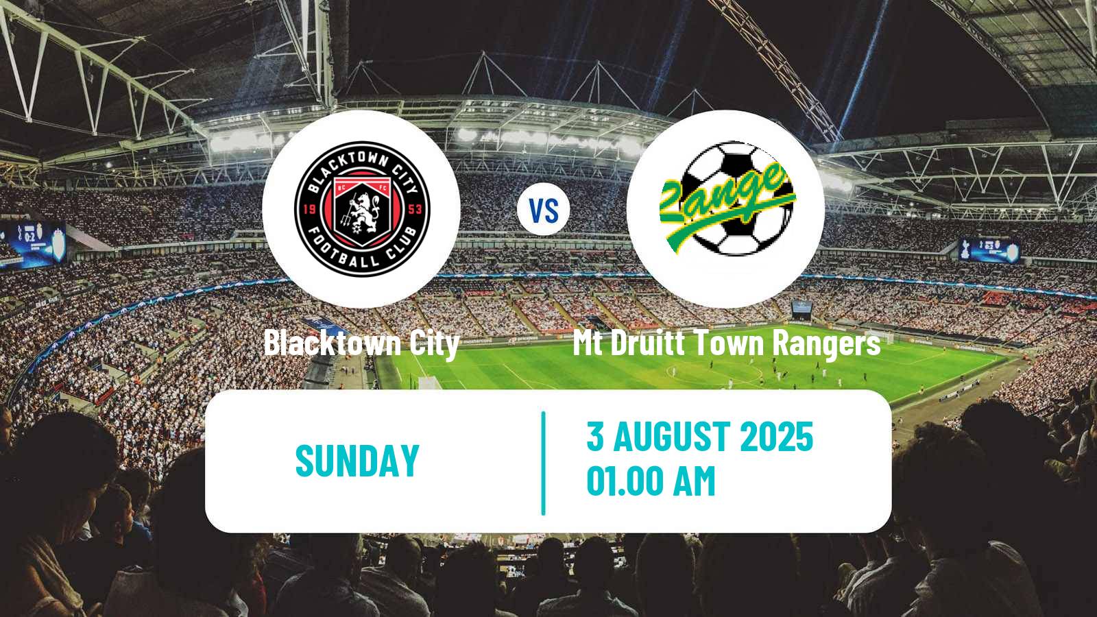 Football Australian NPL NSW Blacktown City - Mt Druitt Town Rangers