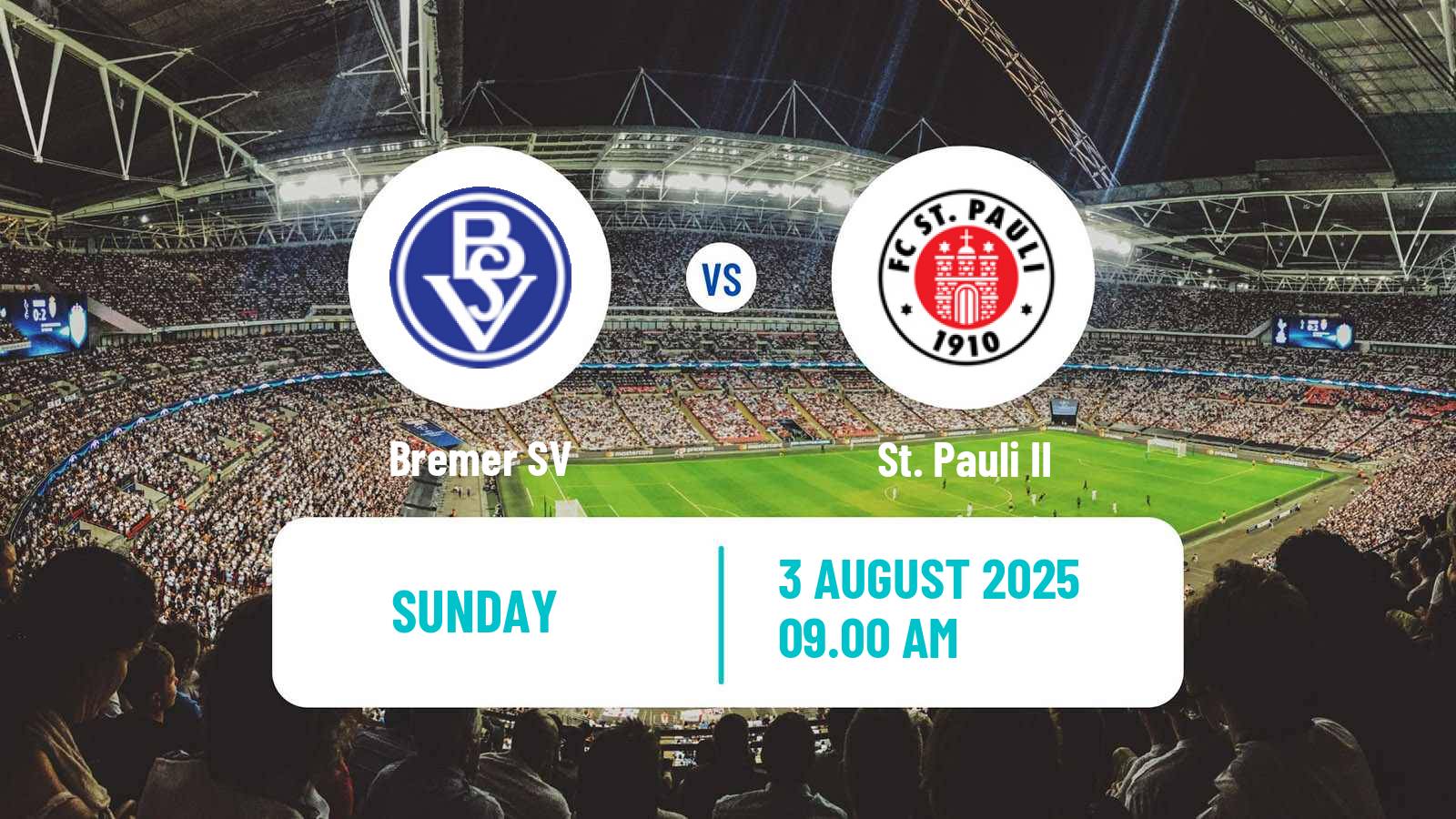 Football German Regionalliga North Bremer SV - St. Pauli II