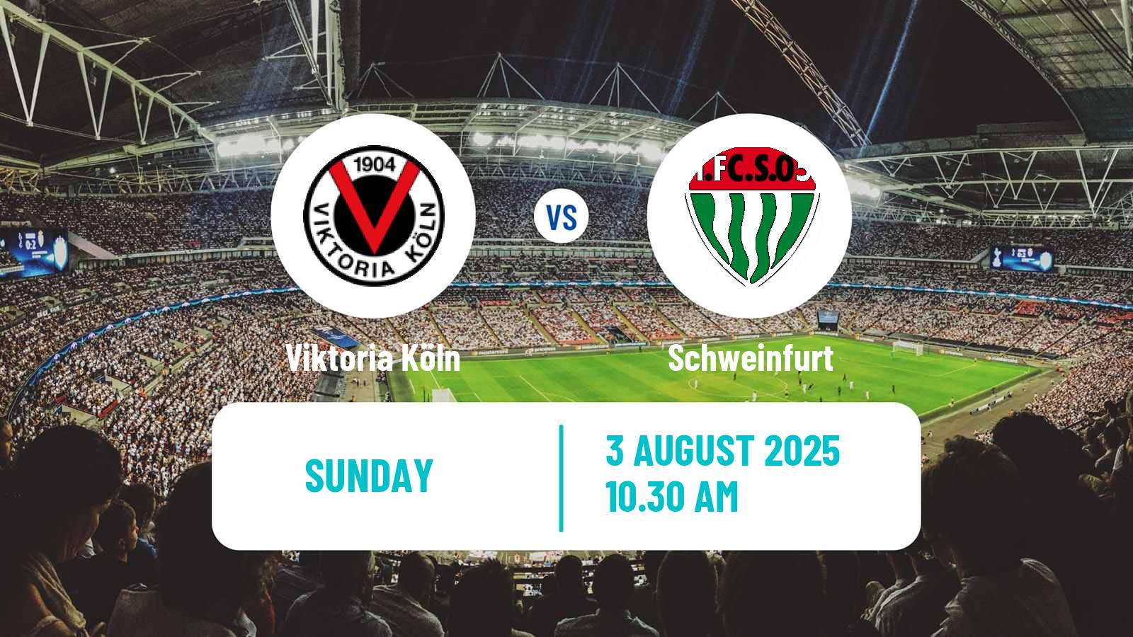 Football German 3 Bundesliga Viktoria Köln - Schweinfurt