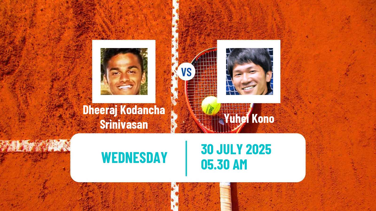 Tennis ITF M15 Nakhon Pathom 3 Men Dheeraj Kodancha Srinivasan - Yuhei Kono
