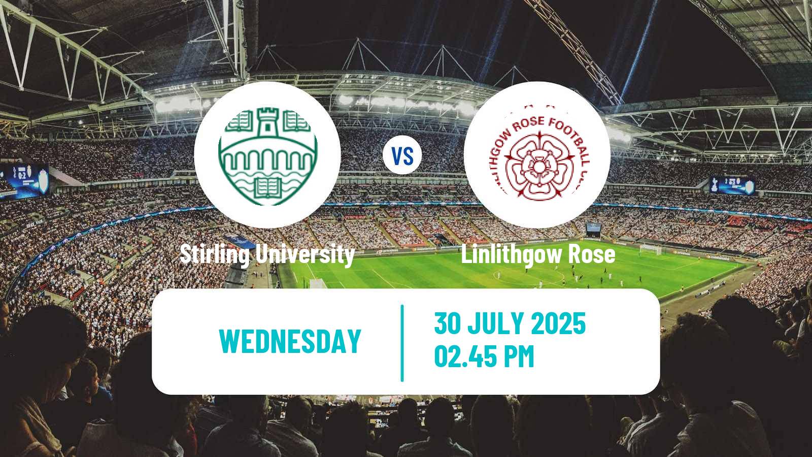 Football Scottish Lowland League Stirling University - Linlithgow Rose