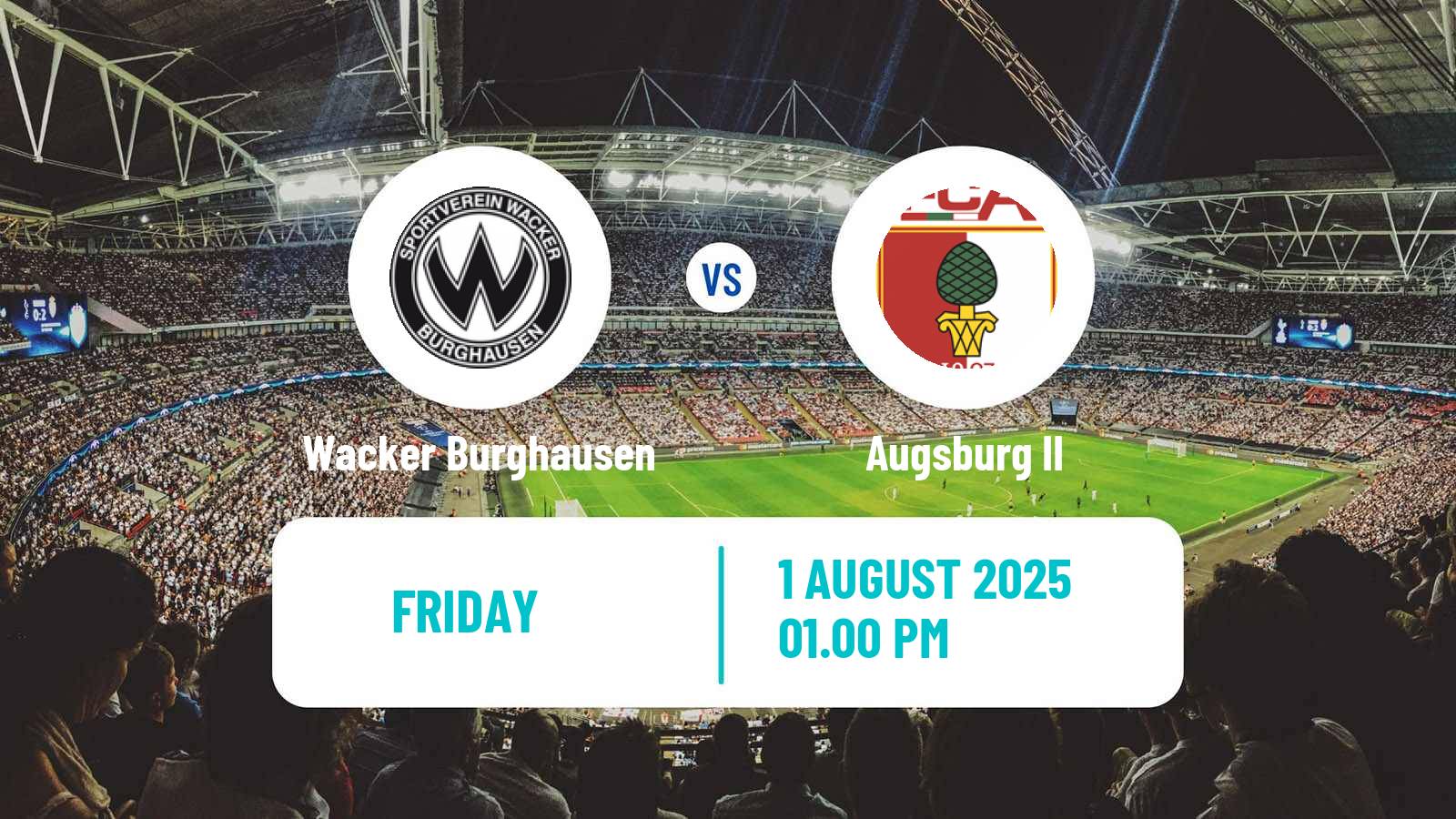 Football German Regionalliga Bayern Wacker Burghausen - Augsburg II