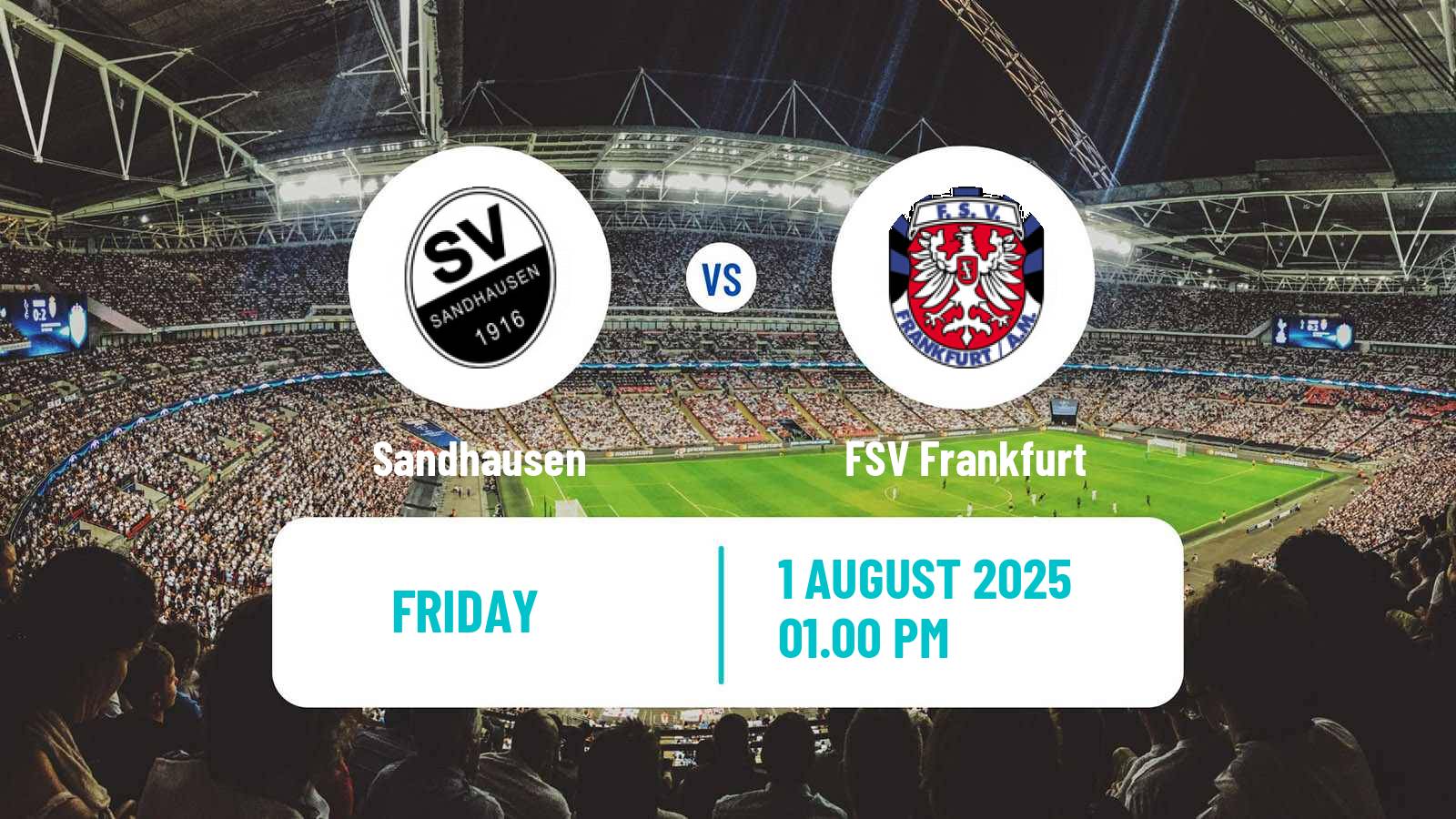 Football German Regionalliga Sudwest Sandhausen - FSV Frankfurt