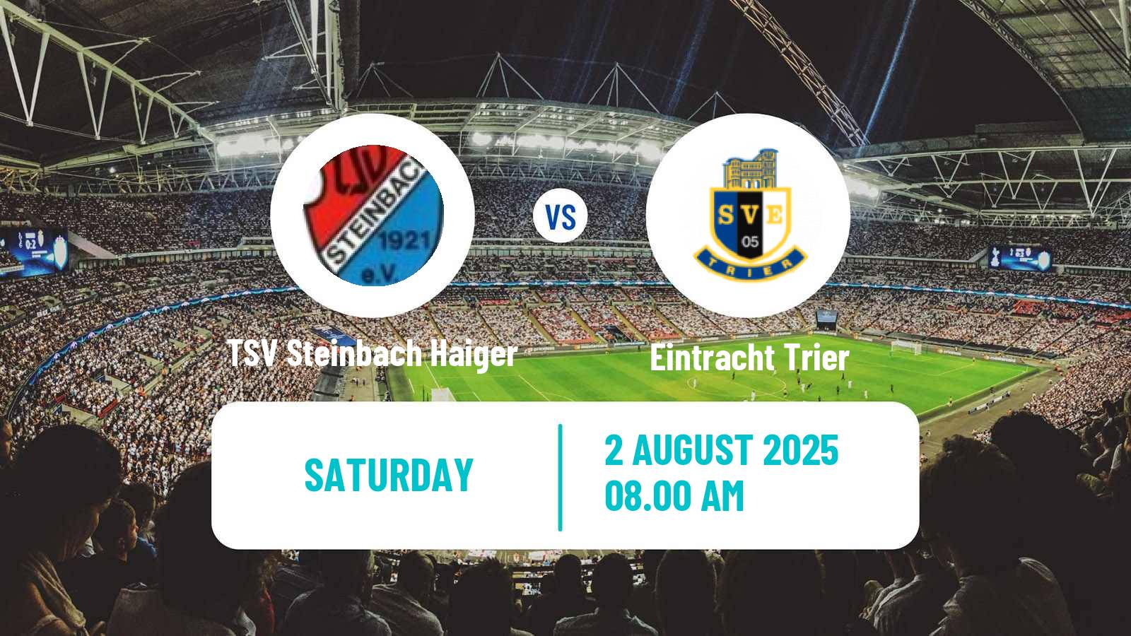 Football German Regionalliga Sudwest TSV Steinbach Haiger - Eintracht Trier