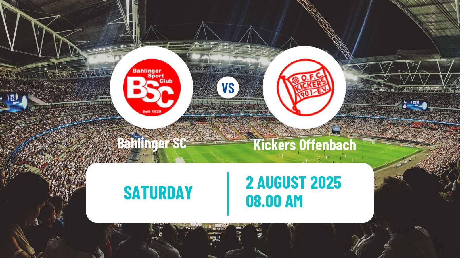 Football German Regionalliga Sudwest Bahlinger - Kickers Offenbach