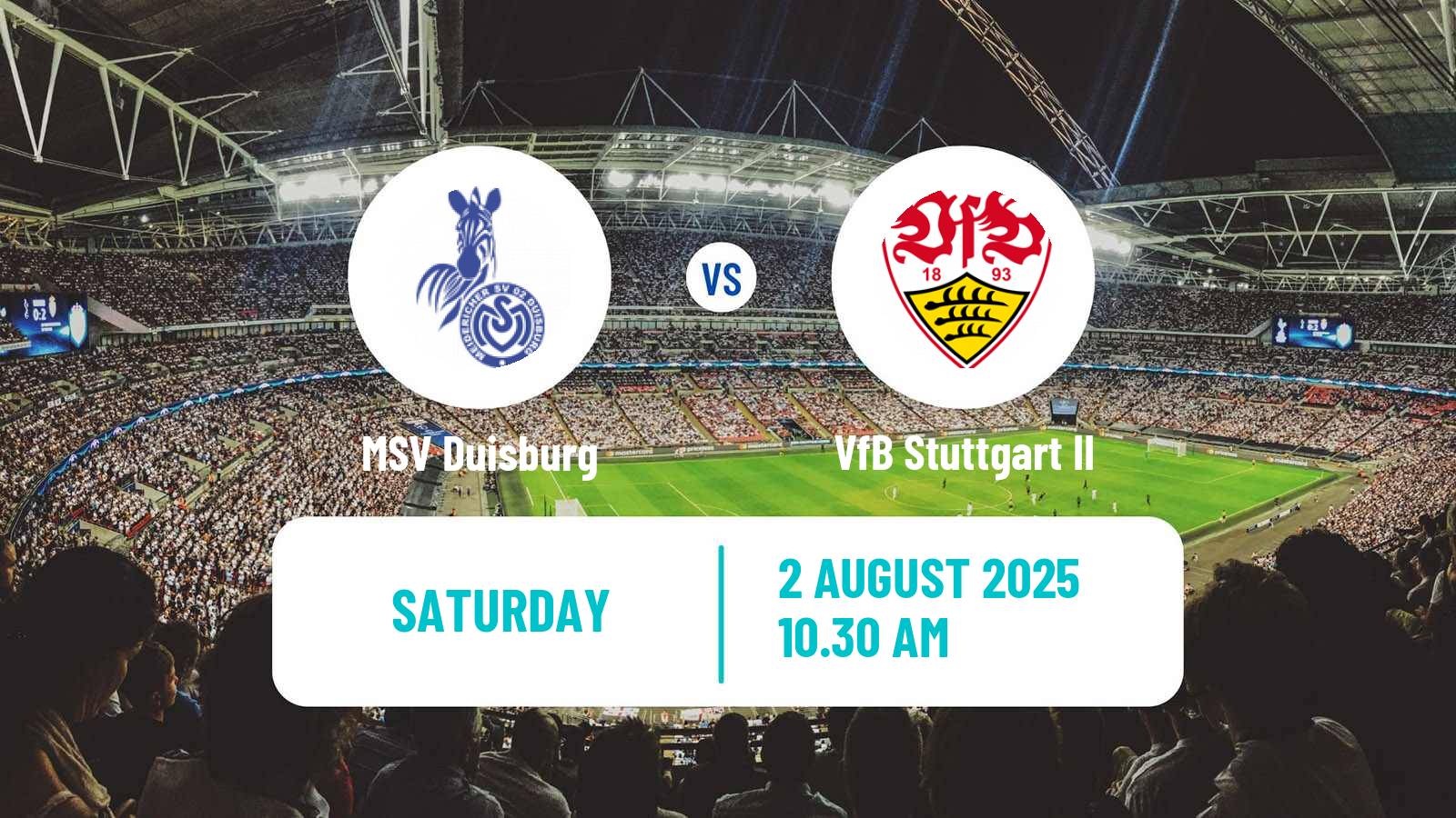 Football German 3 Bundesliga Duisburg - VfB Stuttgart II
