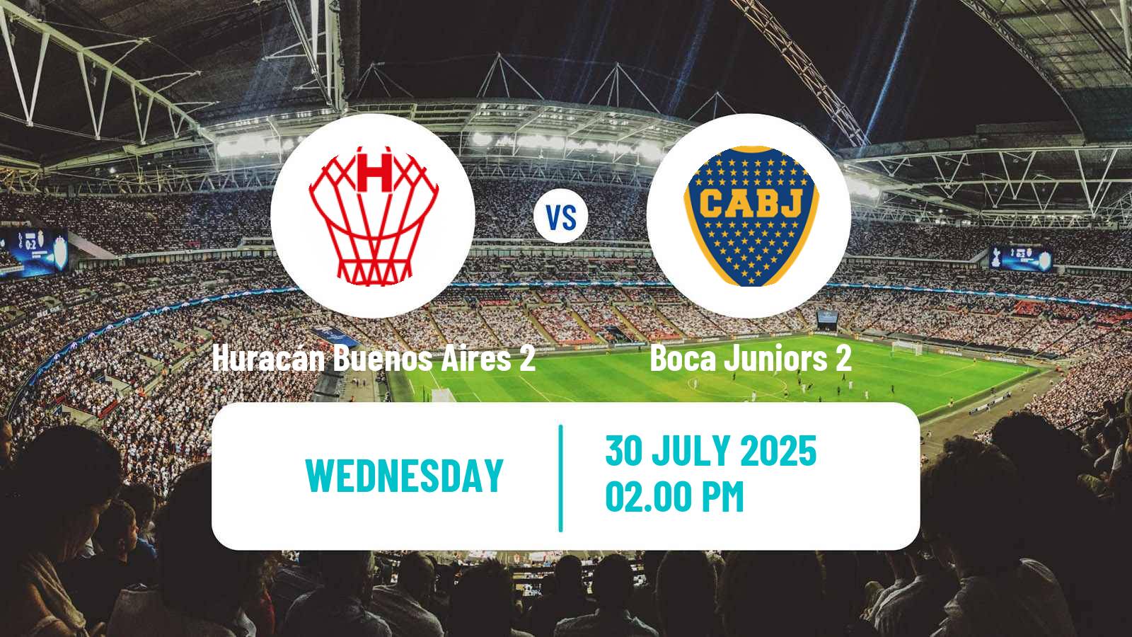 Football Argentinian Reserve League Huracán Buenos Aires 2 - Boca Juniors 2