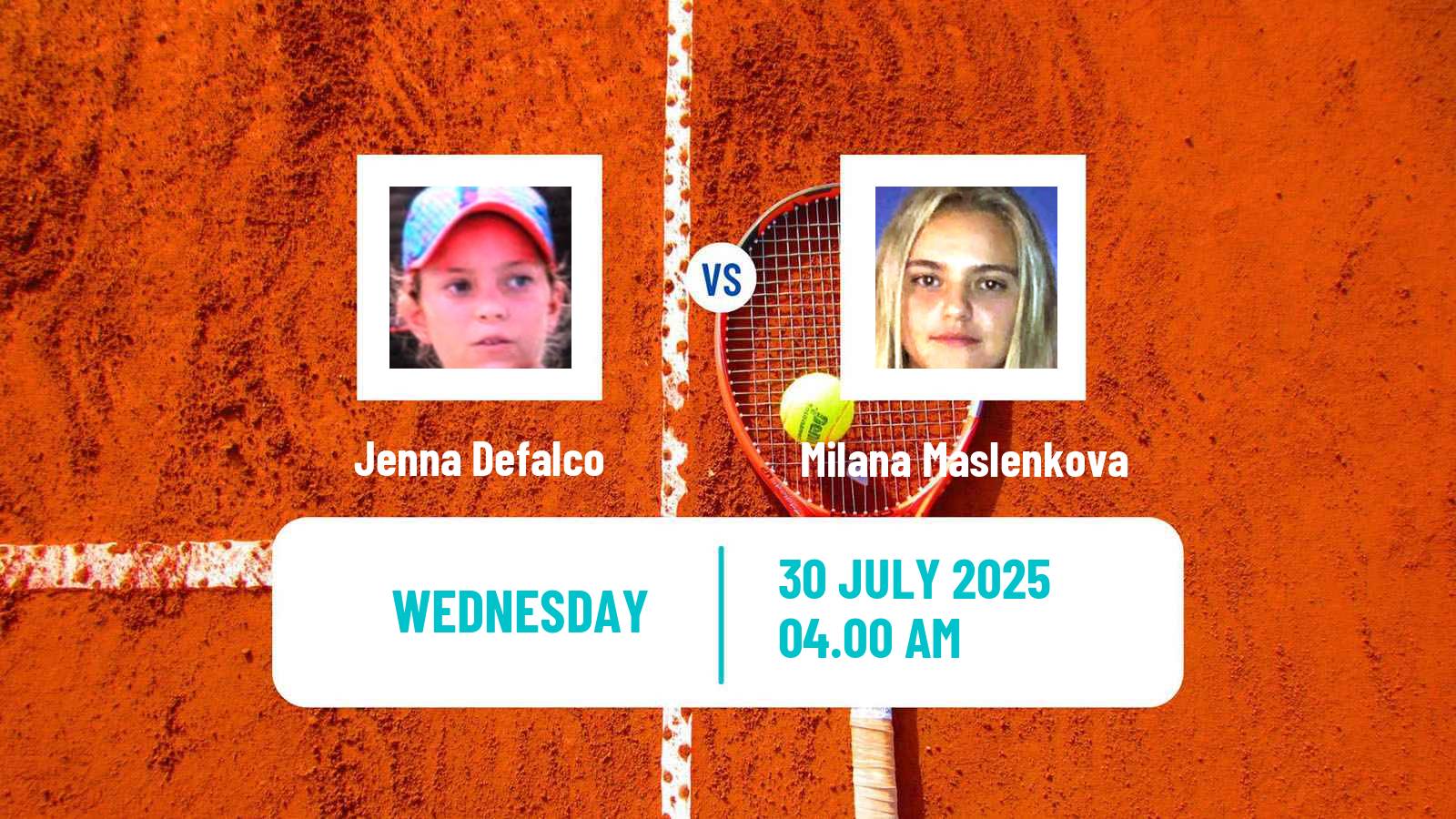 Tennis ITF W15 Monastir 27 Women Jenna Defalco - Milana Maslenkova