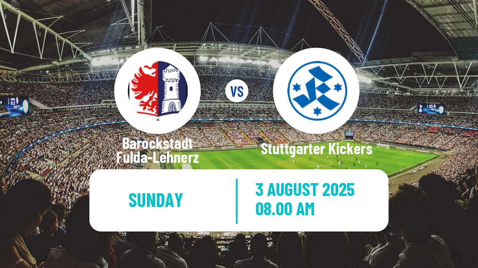 Football German Regionalliga Sudwest Barockstadt Fulda-Lehnerz - Stuttgarter Kickers