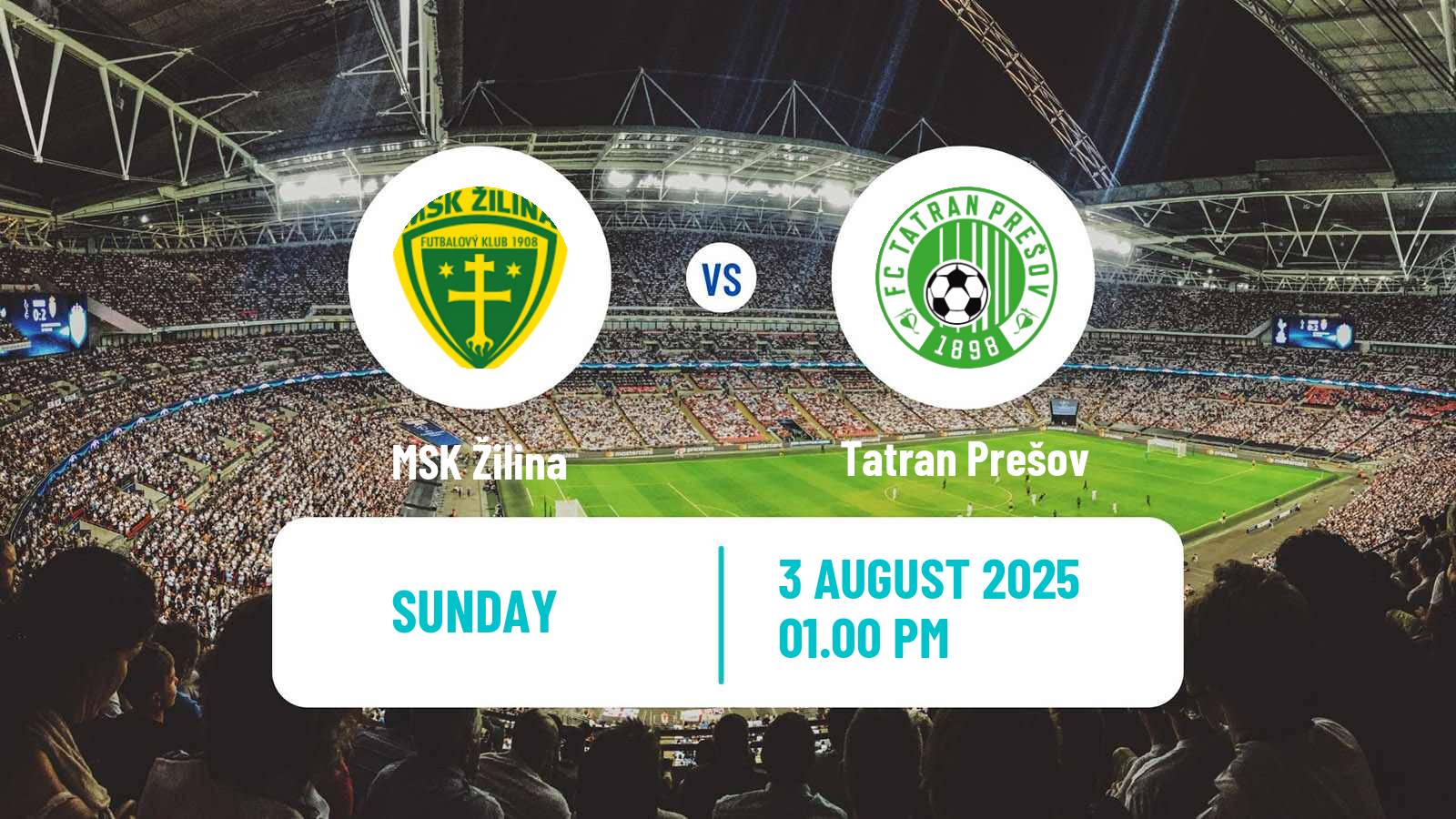 Football Slovak Superliga Žilina - Tatran Prešov