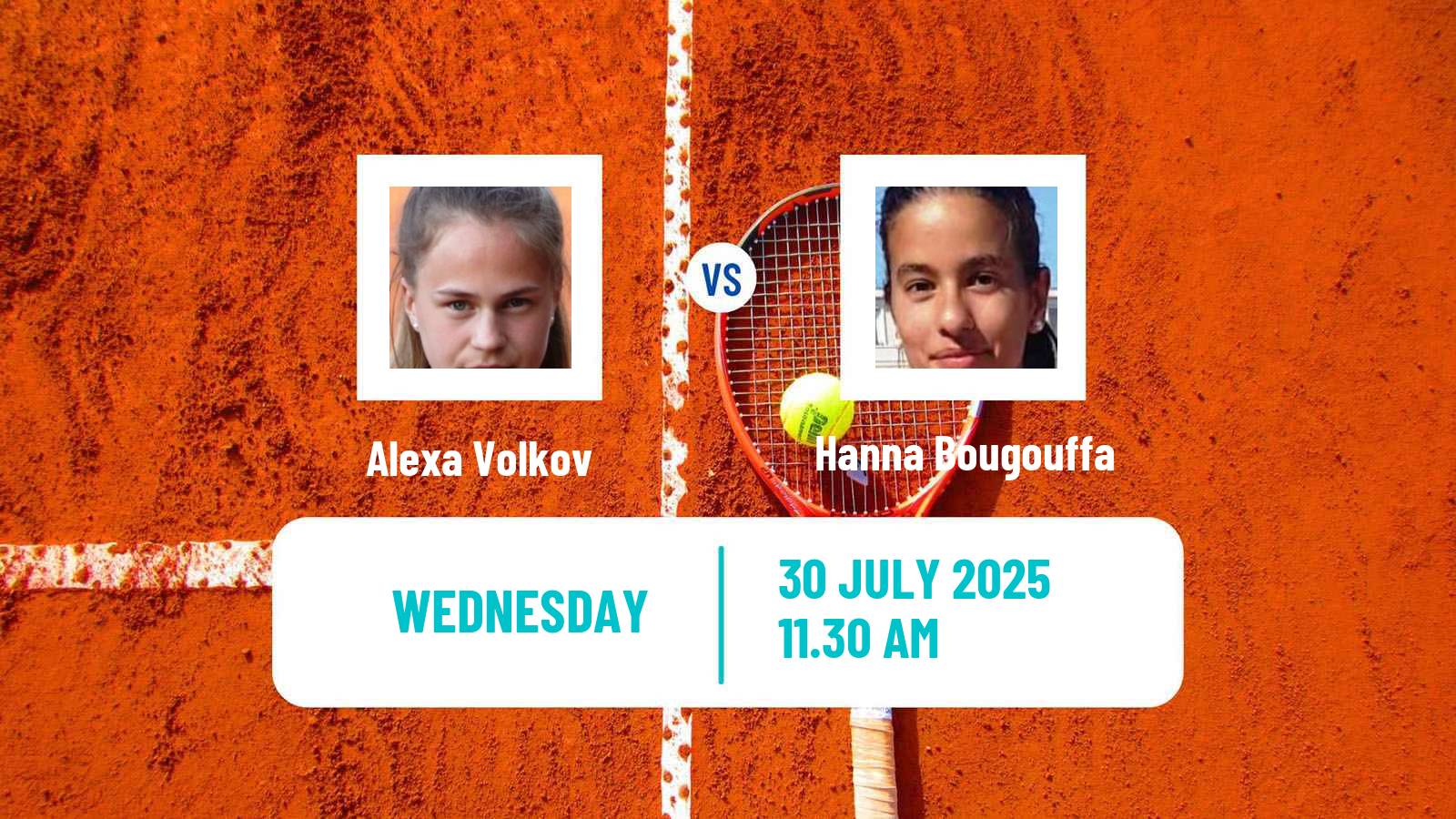 Tennis ITF W15 Monastir 27 Women Alexa Volkov - Hanna Bougouffa