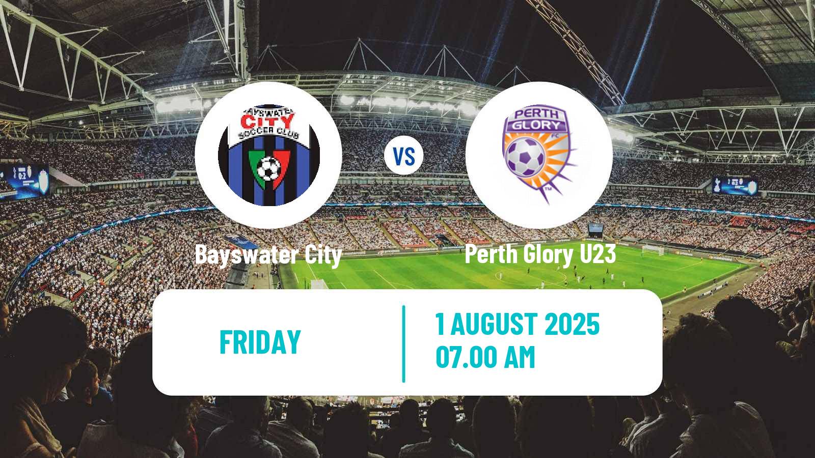Football Australian NPL Western Australia Bayswater City - Perth Glory U23