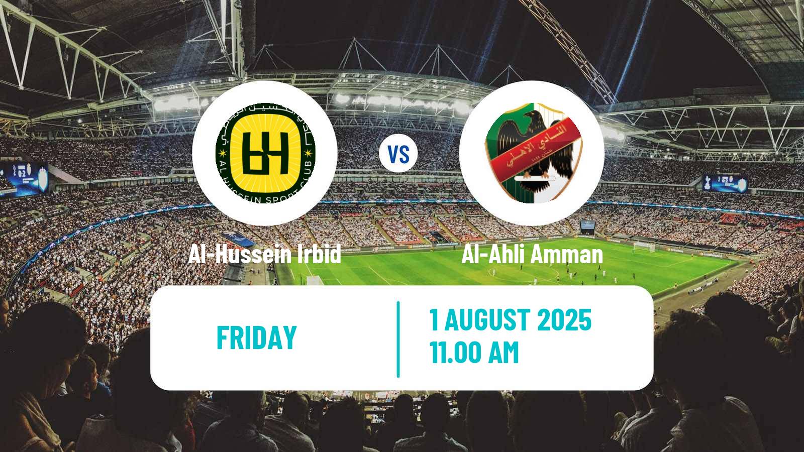 Football Jordan Premier League Al-Hussein Irbid - Al-Ahli Amman