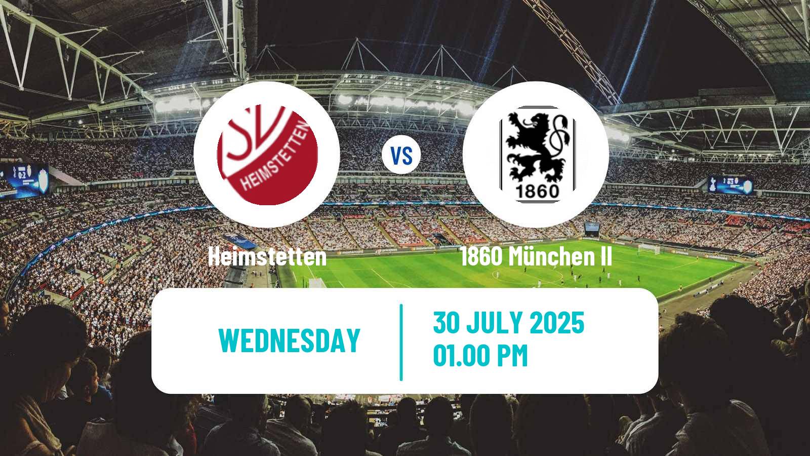 Football German Oberliga Bayern Süd Heimstetten - 1860 München II