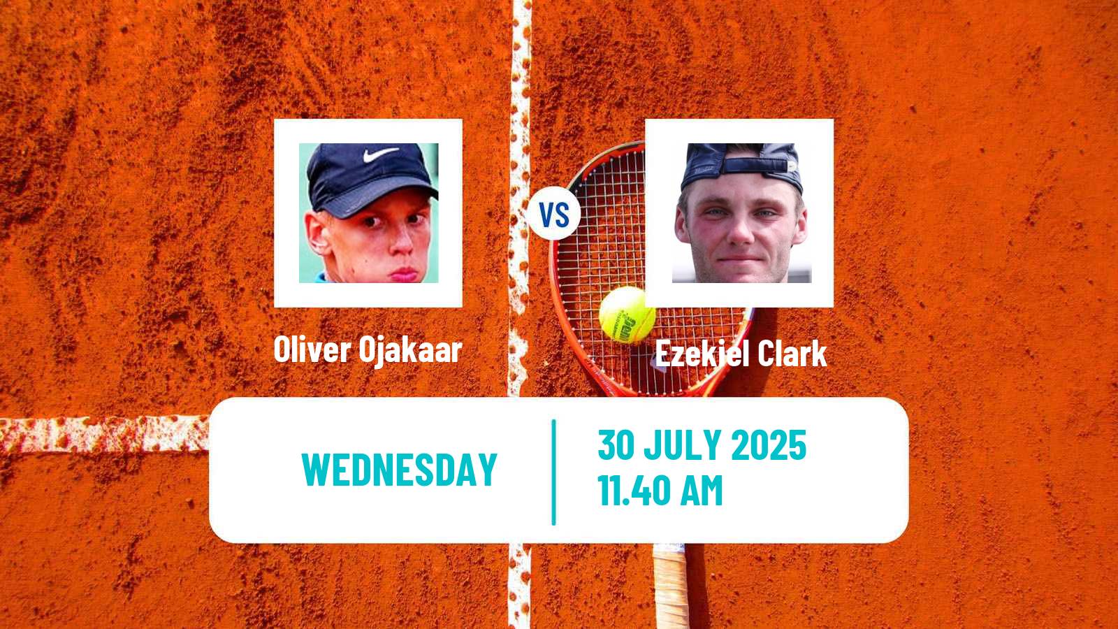 Tennis ITF M25 Edwardsville Il Men Oliver Ojakaar - Ezekiel Clark