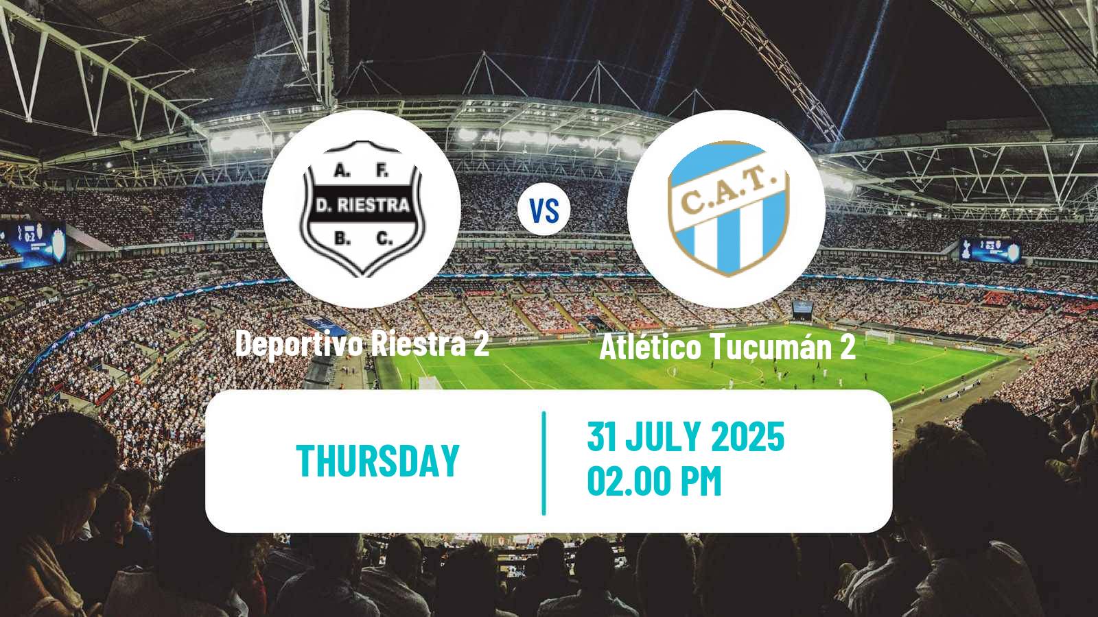 Football Argentinian Reserve League Deportivo Riestra 2 - Atlético Tucumán 2