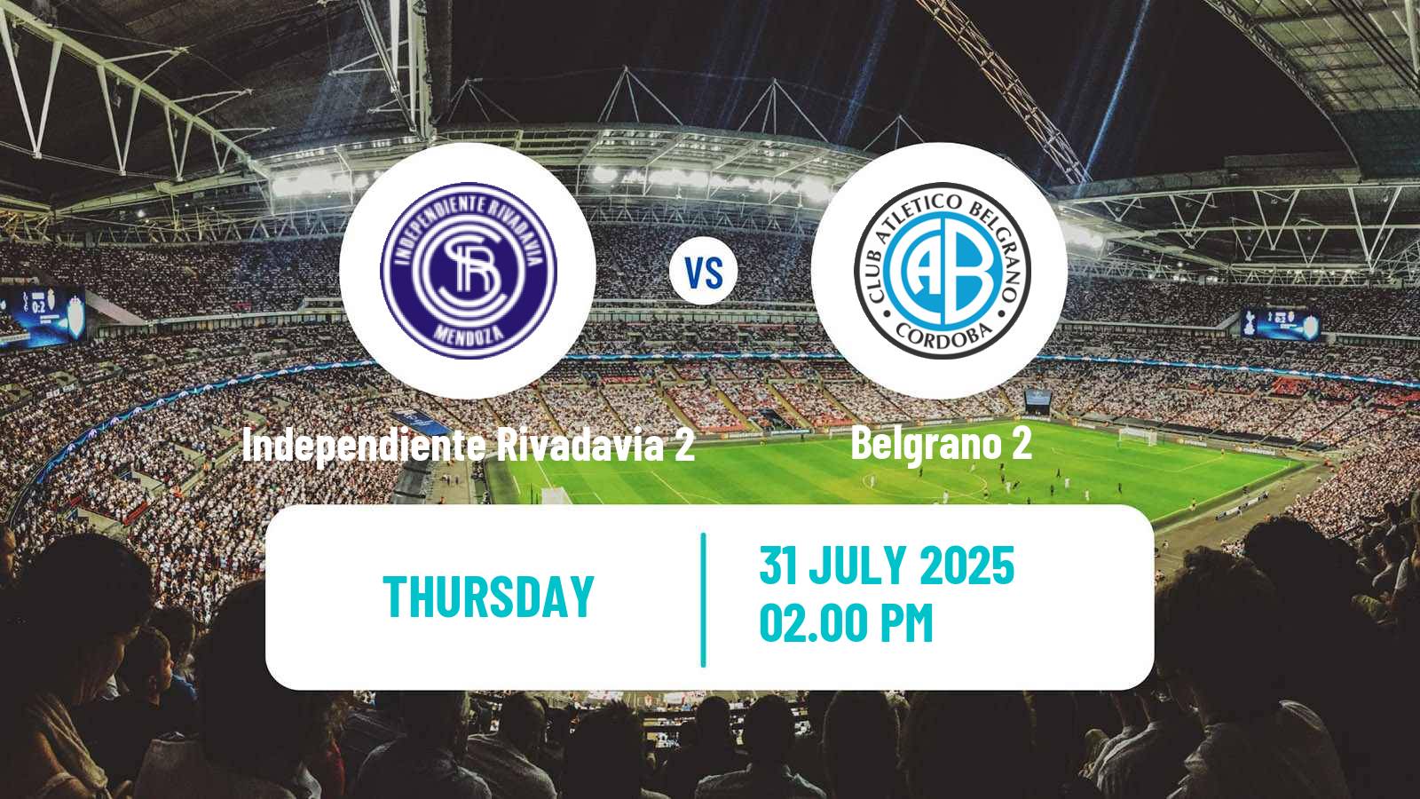 Football Argentinian Reserve League Independiente Rivadavia 2 - Belgrano 2