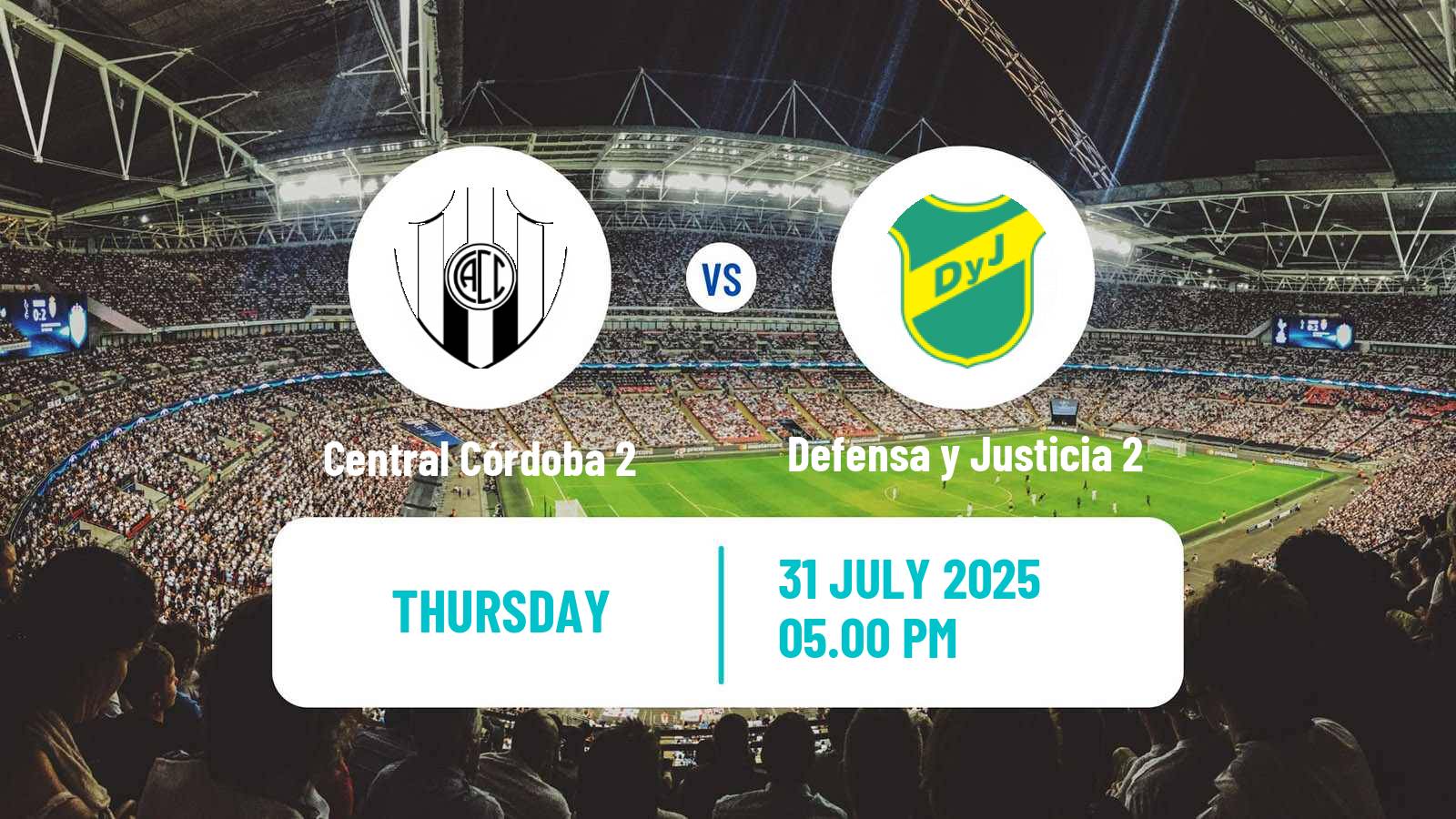 Football Argentinian Reserve League Central Córdoba 2 - Defensa y Justicia 2