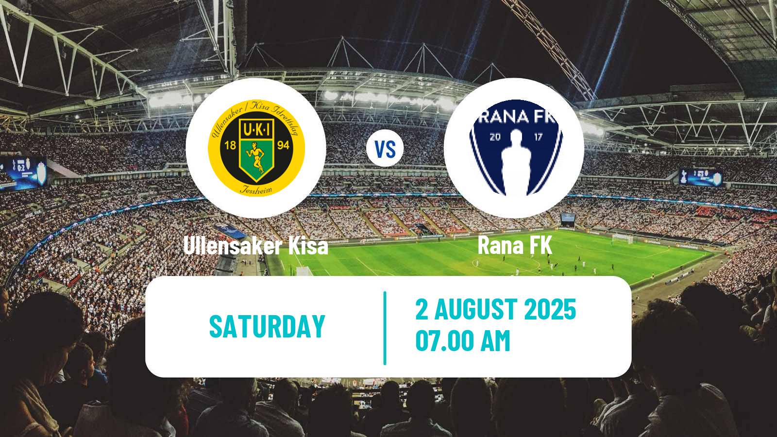 Football Norwegian Division 2 - Group 2 Ullensaker Kisa - Rana