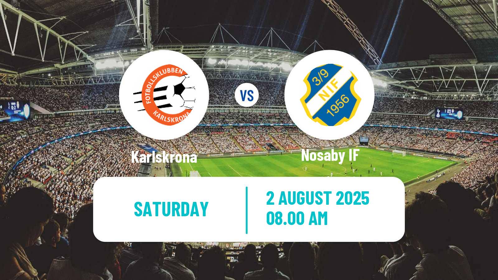 Football Swedish Division 2 - Södra Götaland Karlskrona - Nosaby