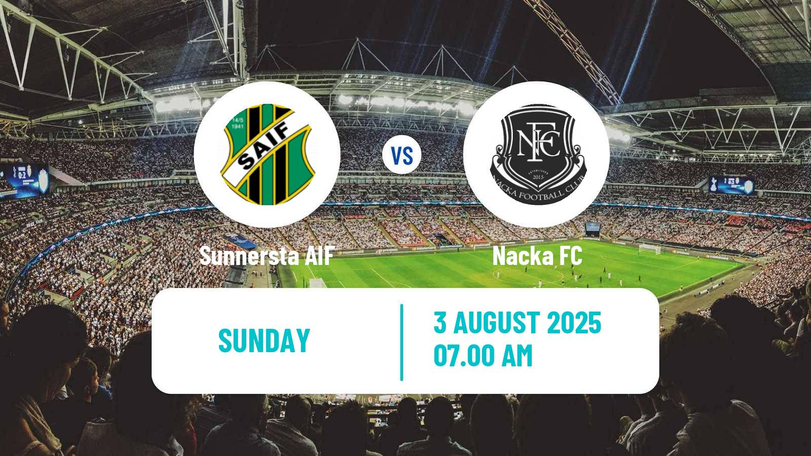 Football Swedish Division 2 - Norra Svealand Sunnersta AIF - Nacka FC