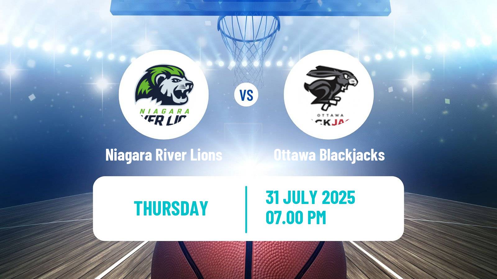 Basketball Canadian CEBL Niagara River Lions - Ottawa Blackjacks