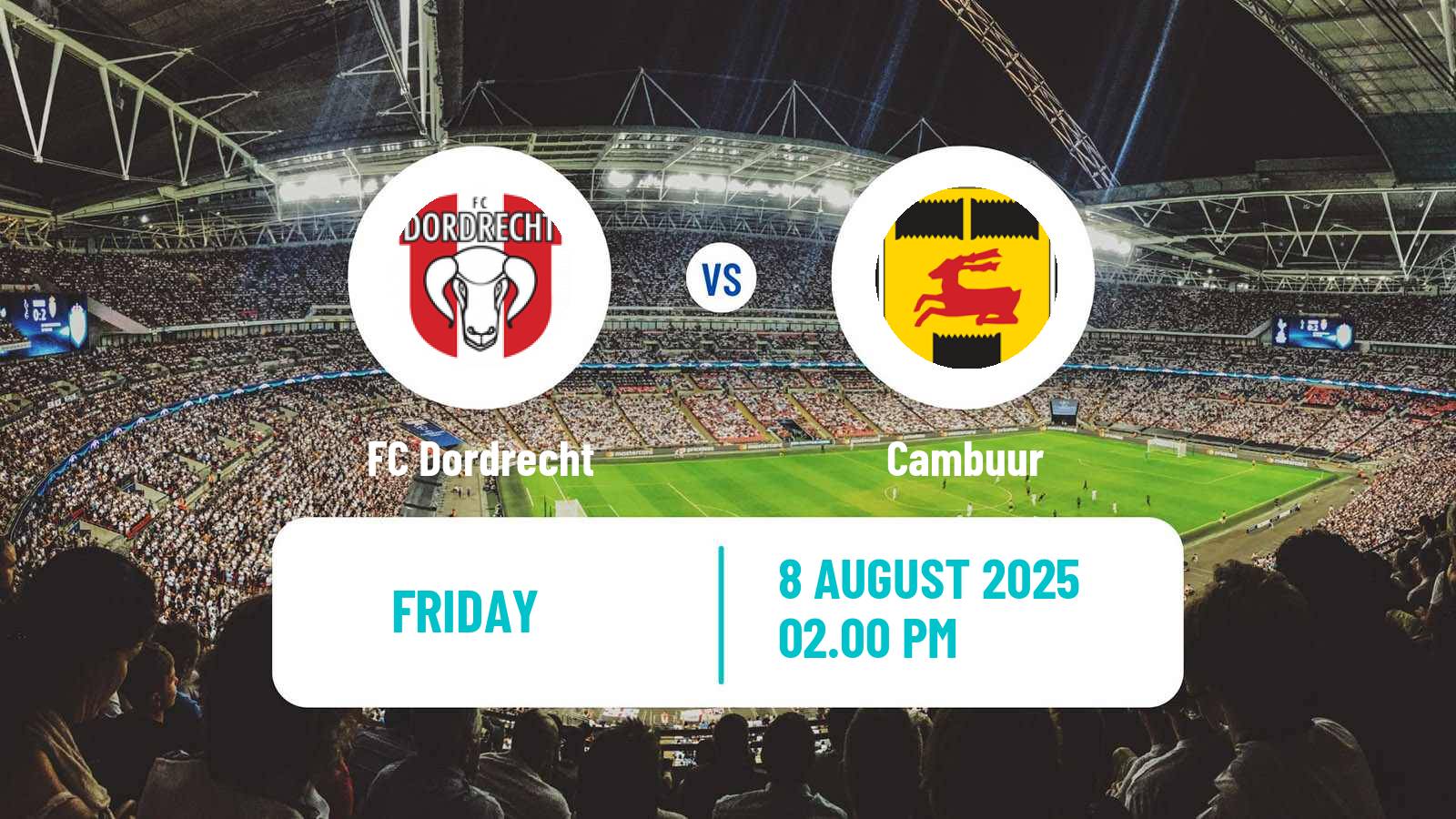 Football Dutch Eerste Divisie Dordrecht - Cambuur
