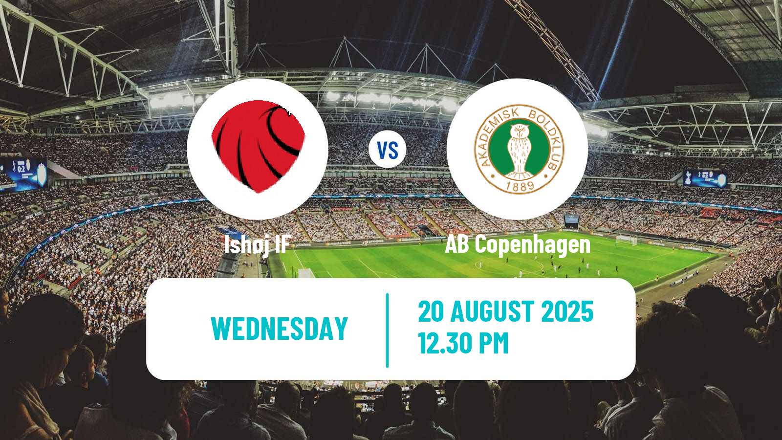 Football Danish 2 Division Ishøj IF - AB Copenhagen