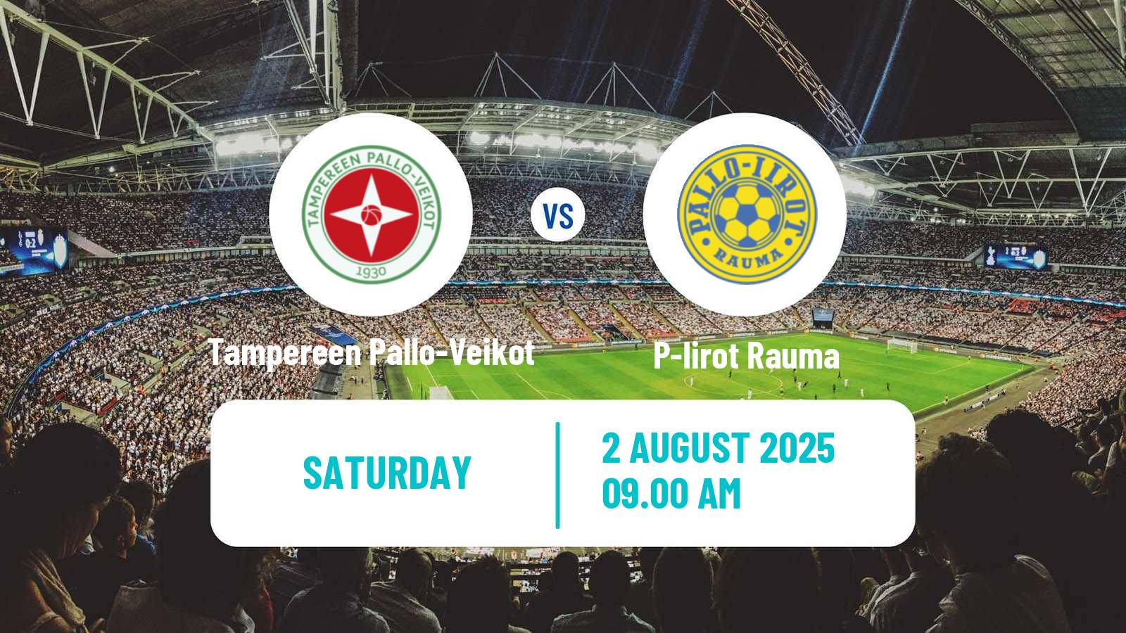 Football Finnish Kakkonen Group B Tampereen Pallo-Veikot - P-Iirot Rauma