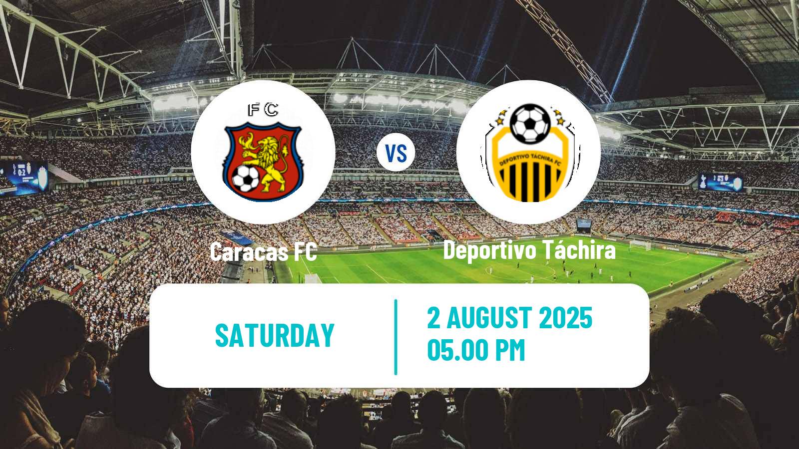 Football Venezuelan Primera Division Caracas - Deportivo Táchira
