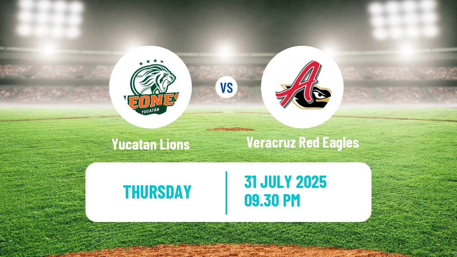Baseball LMB Yucatan Lions - Veracruz Red Eagles