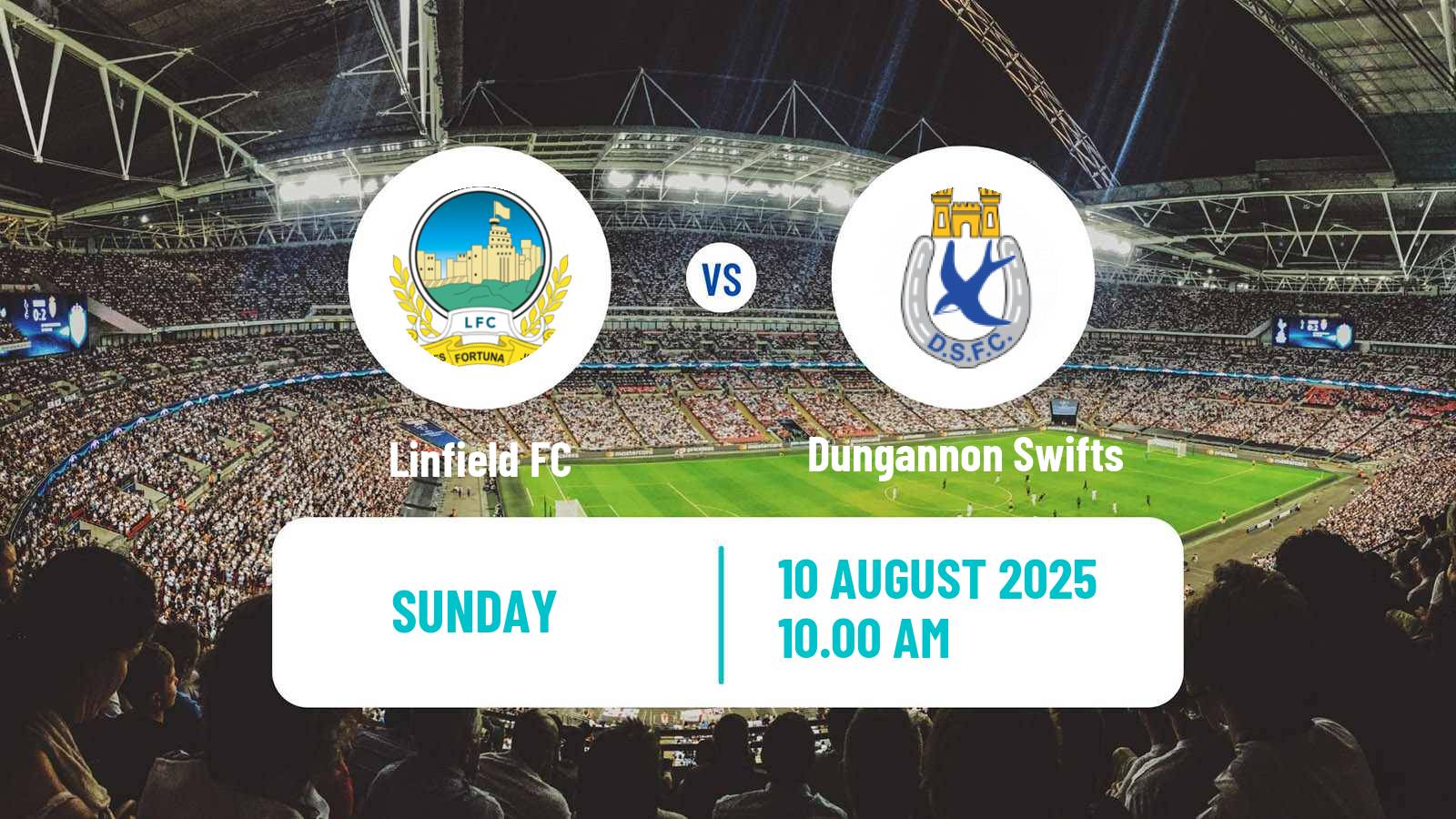 Football Northern Irish Premiership Linfield - Dungannon Swifts