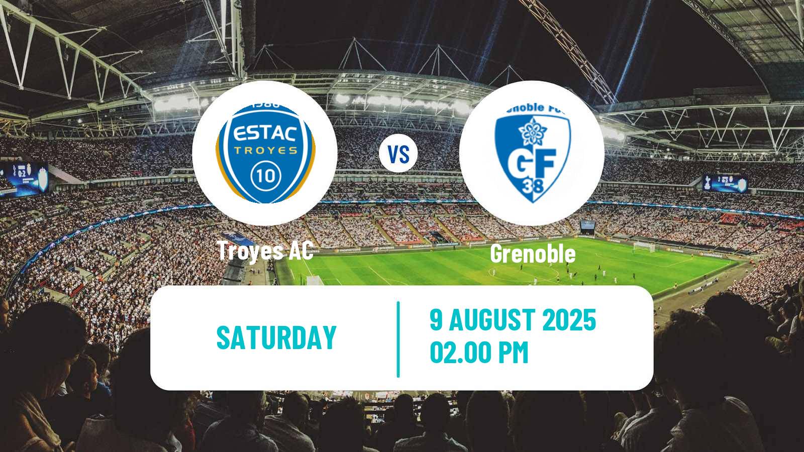 Football French Ligue 2 Troyes - Grenoble