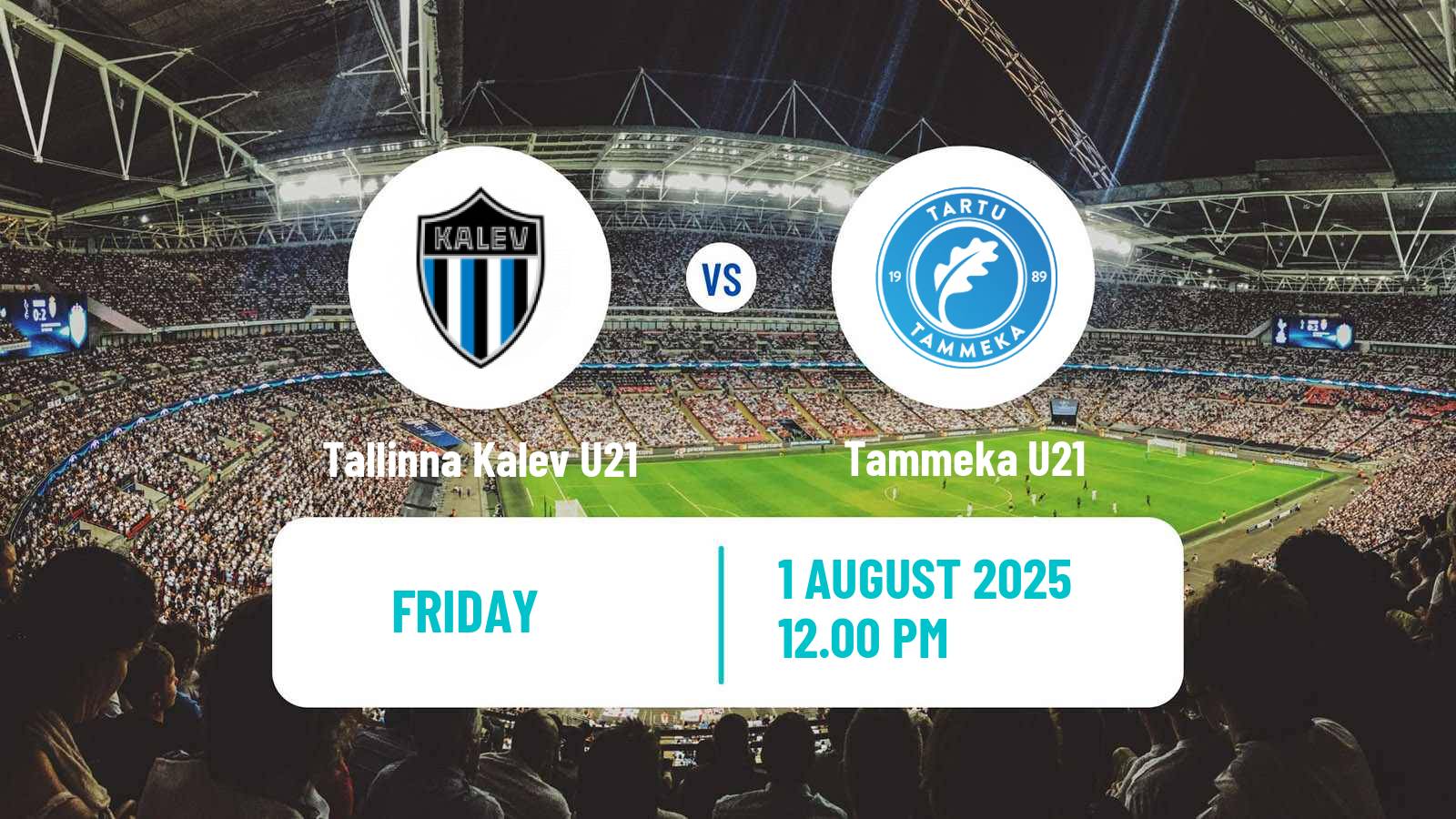 Football Estonian Esiliiga Tallinna Kalev U21 - Tammeka U21