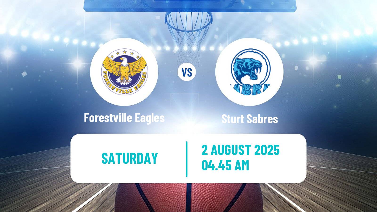 Basketball Australian NBL1 Central Women Forestville Eagles - Sturt Sabres