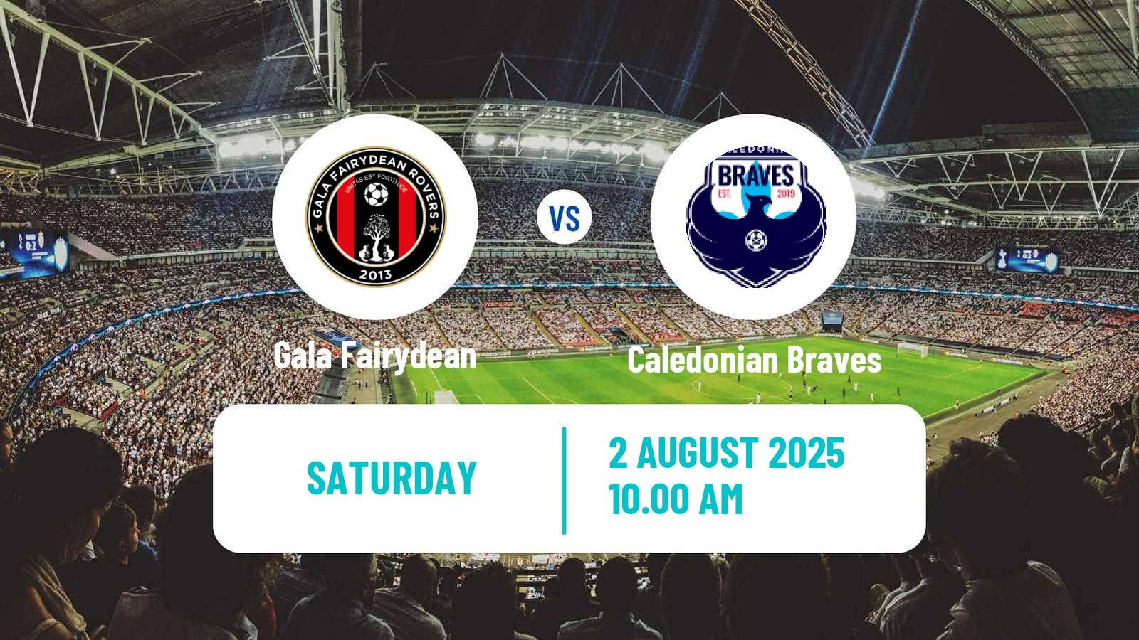 Football Scottish Lowland League Gala Fairydean - Caledonian Braves