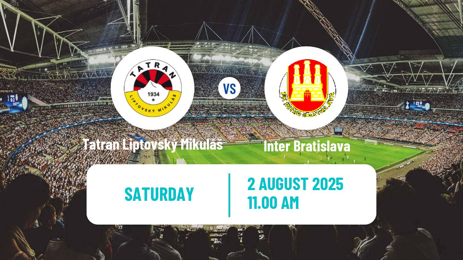 Football Slovak 2 Liga Tatran Liptovský Mikuláš - Inter Bratislava