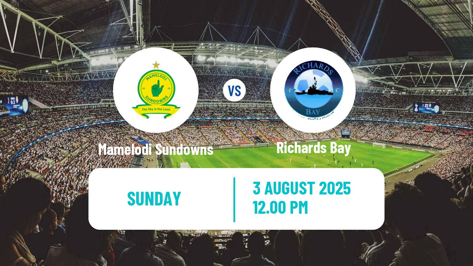 Football South African MTN 8 Cup Mamelodi Sundowns - Richards Bay