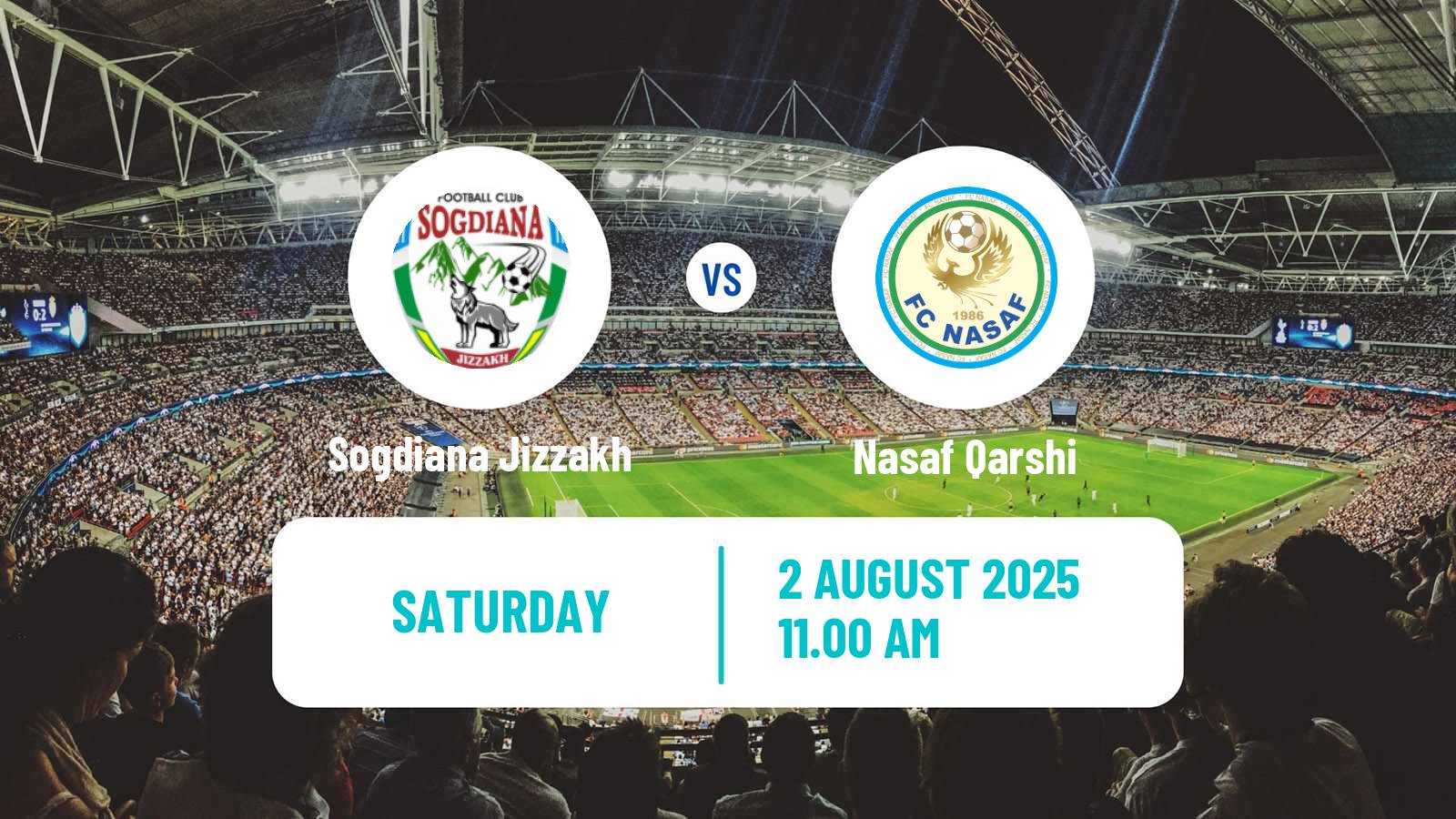 Football Uzbek League Sogdiana Jizzakh - Nasaf Qarshi