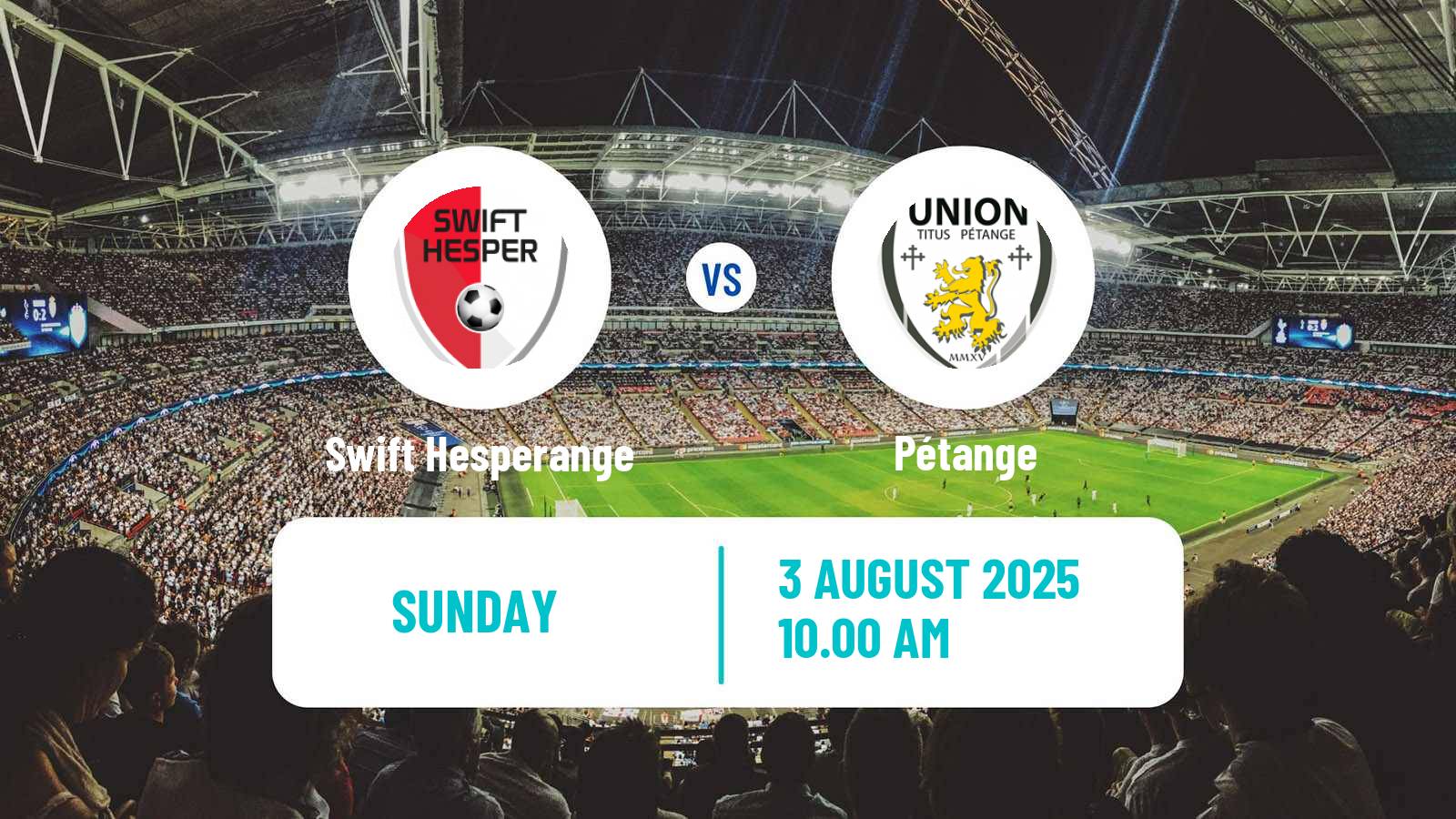 Football Luxembourg National Division Swift Hesperange - Pétange