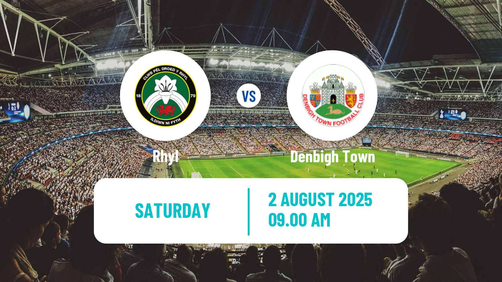 Football Welsh League Cup Rhyl - Denbigh Town