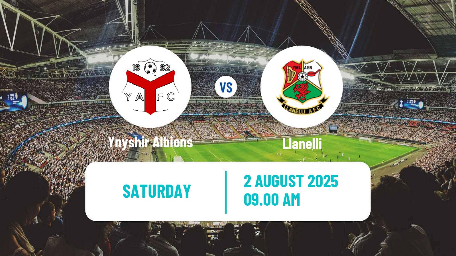 Football Welsh League Cup Ynyshir Albions - Llanelli