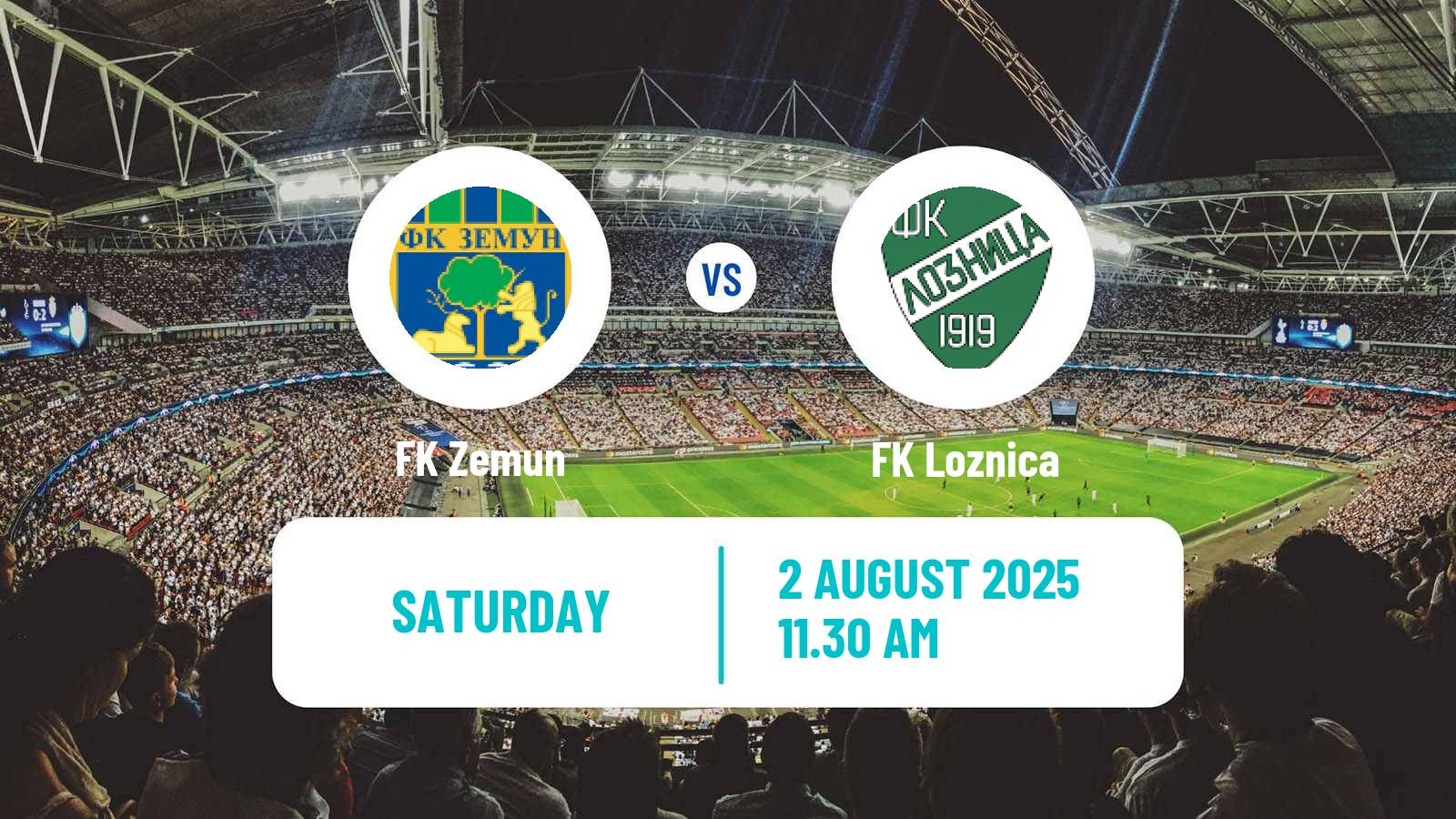 Football Serbian Prva Liga Zemun - Loznica