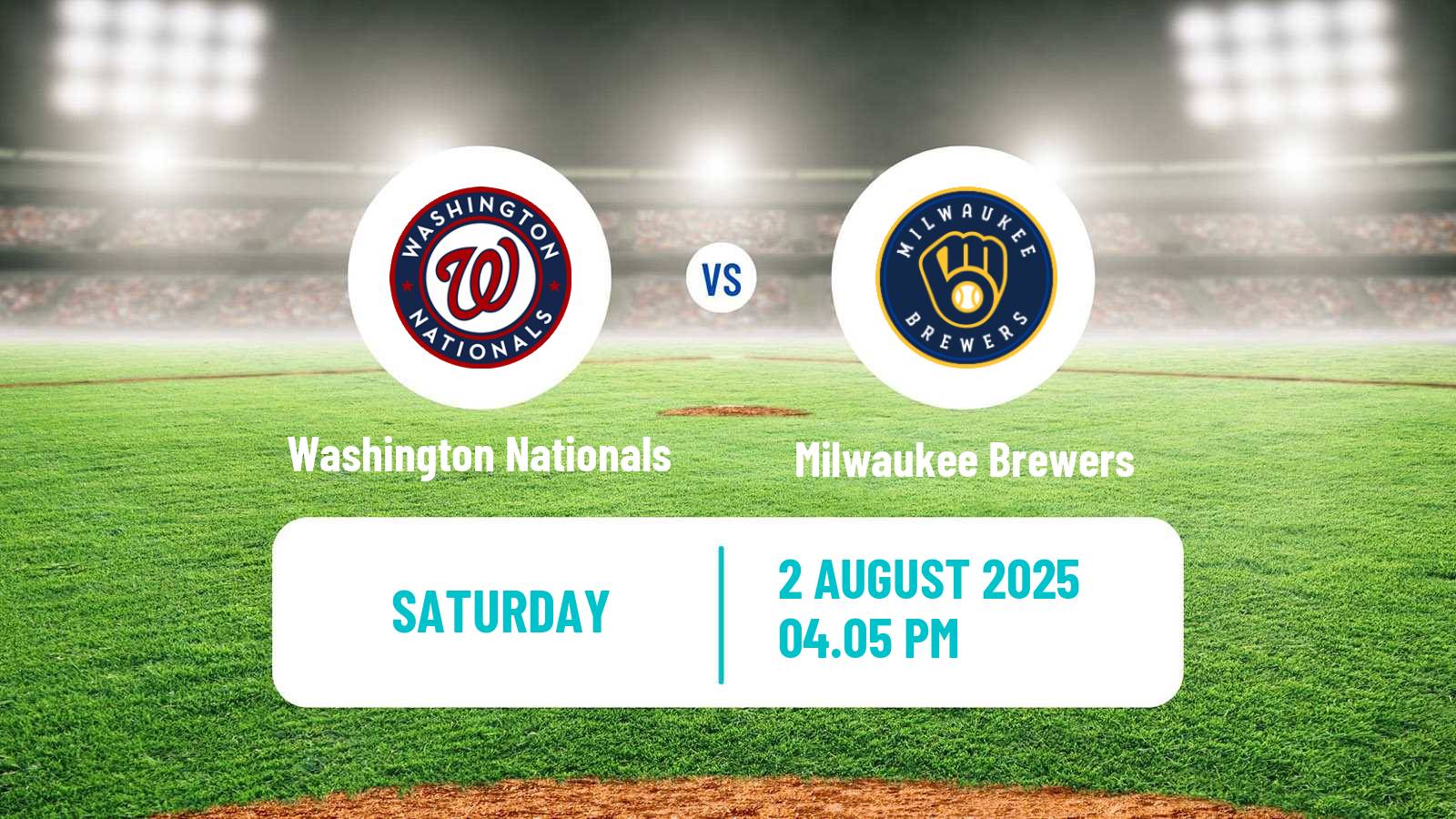 Baseball MLB Washington Nationals - Milwaukee Brewers
