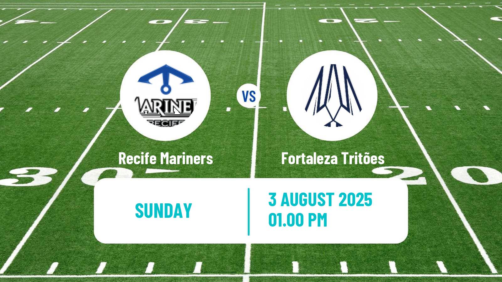 American football Brazilian BFA Recife Mariners - Fortaleza Tritões