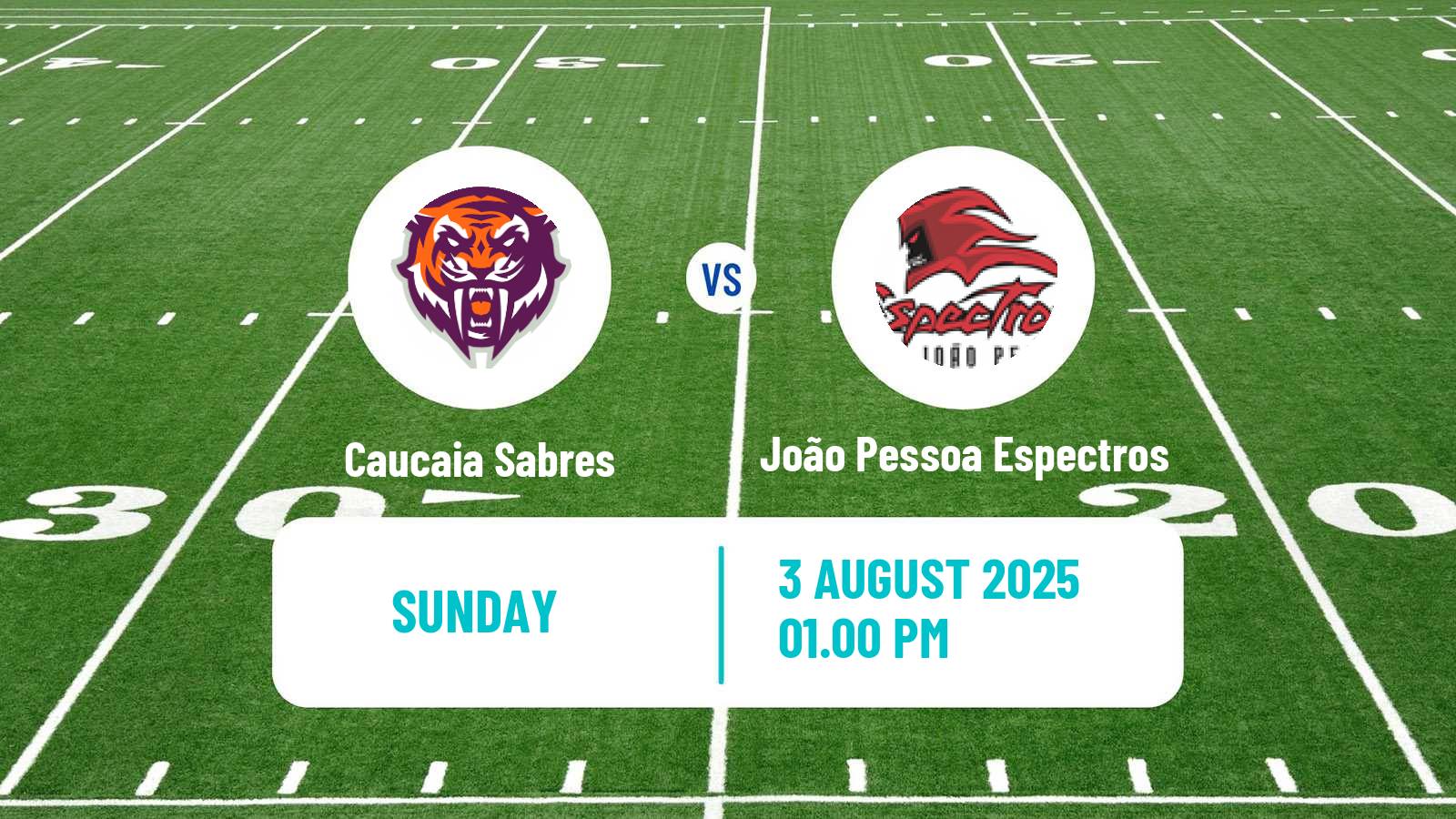 American football Brazilian BFA Caucaia Sabres - João Pessoa Espectros