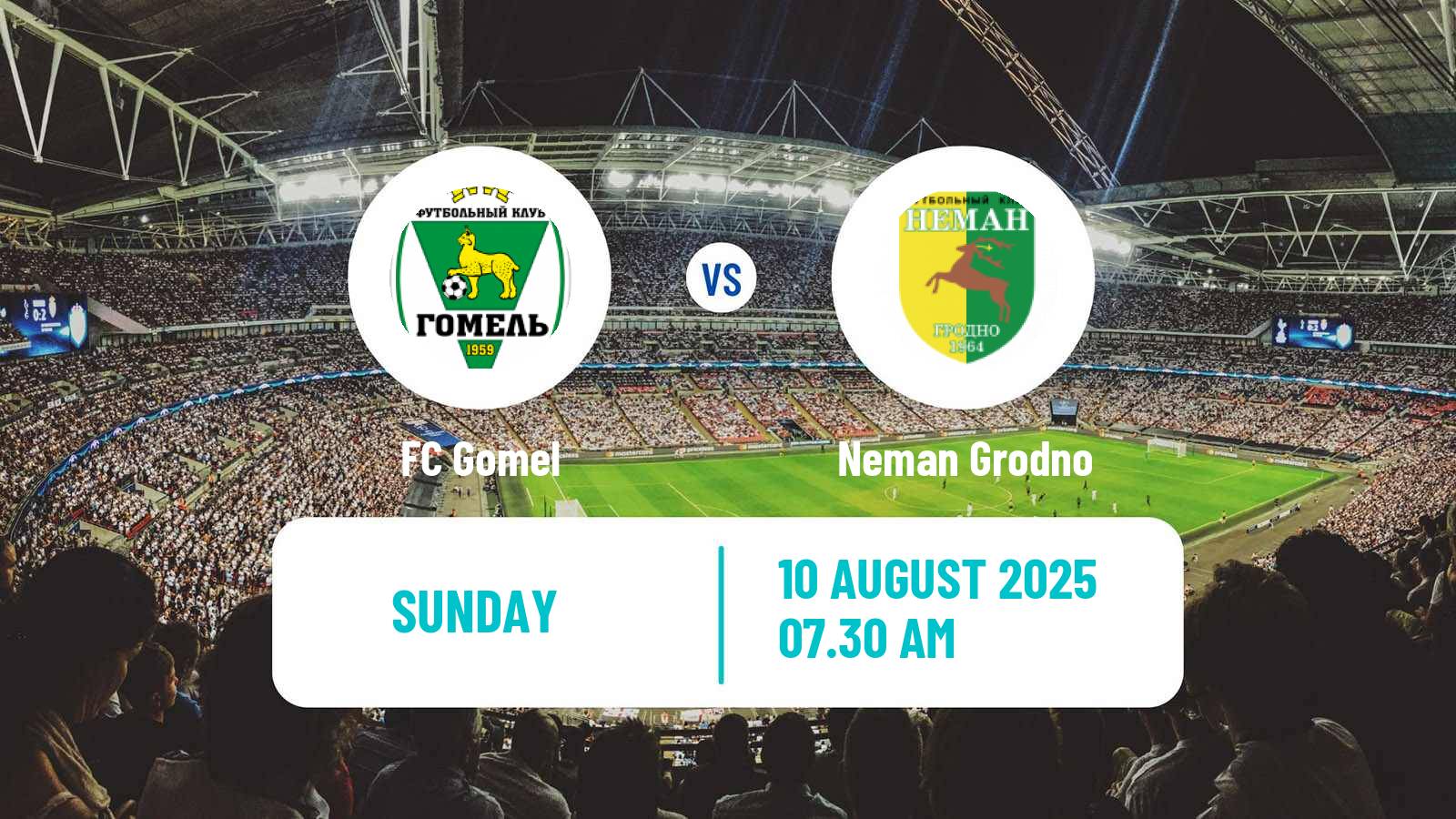 Football Belarusian Vysshaya Liga Gomel - Neman Grodno