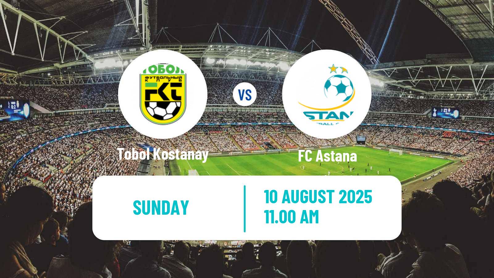 Football Kazakh Premier League Tobol Kostanay - Astana